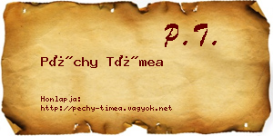 Péchy Tímea névjegykártya